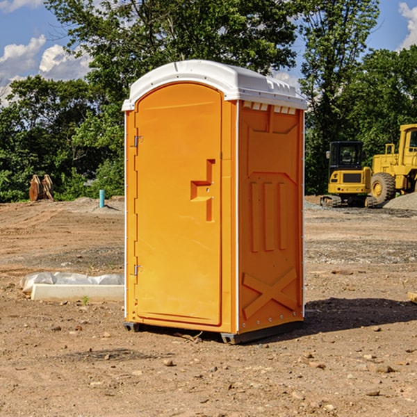 how often are the portable restrooms cleaned and serviced during a rental period in Harrisville MS